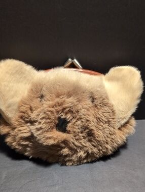 VGT, Kaha Australian Leather Plush Fur Koala Coin Purse.